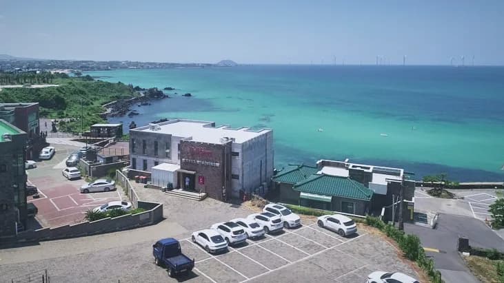 Aerial view of Aewol coast