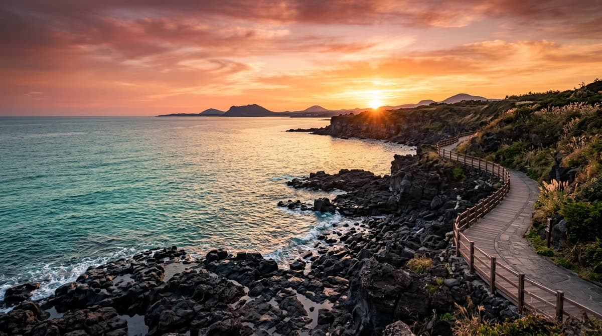 애월 한담해안산책로, 제주 서쪽에서 만나는 황금빛 일몰 산책