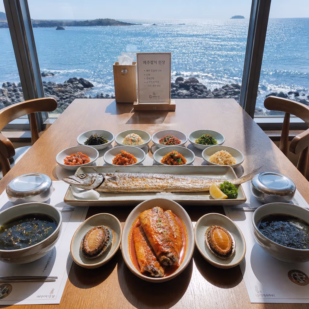갈치바다涯月店4人套餐与翡翠海景
